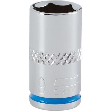 Channellock 1/4 In. Drive 9 mm 6-Point Shallow Metric Socket 398144